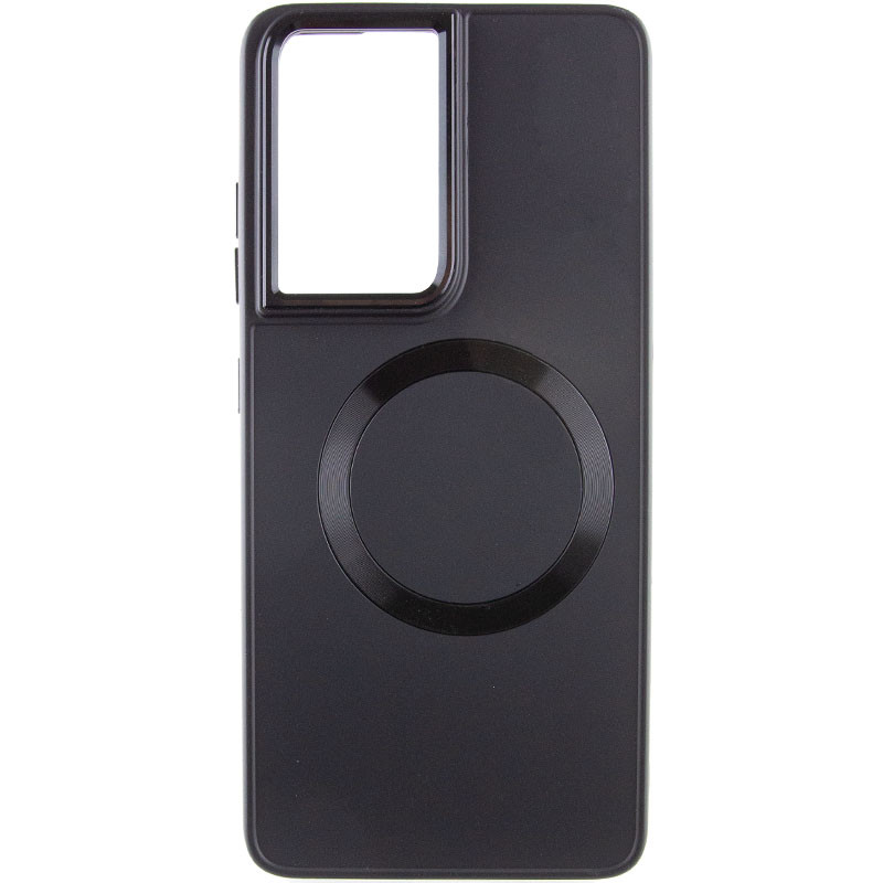 Фото TPU чехол Bonbon Metal Style with Magnetic safe для Samsung Galaxy S21 Ultra (Черный / Black) на vchehle.ua