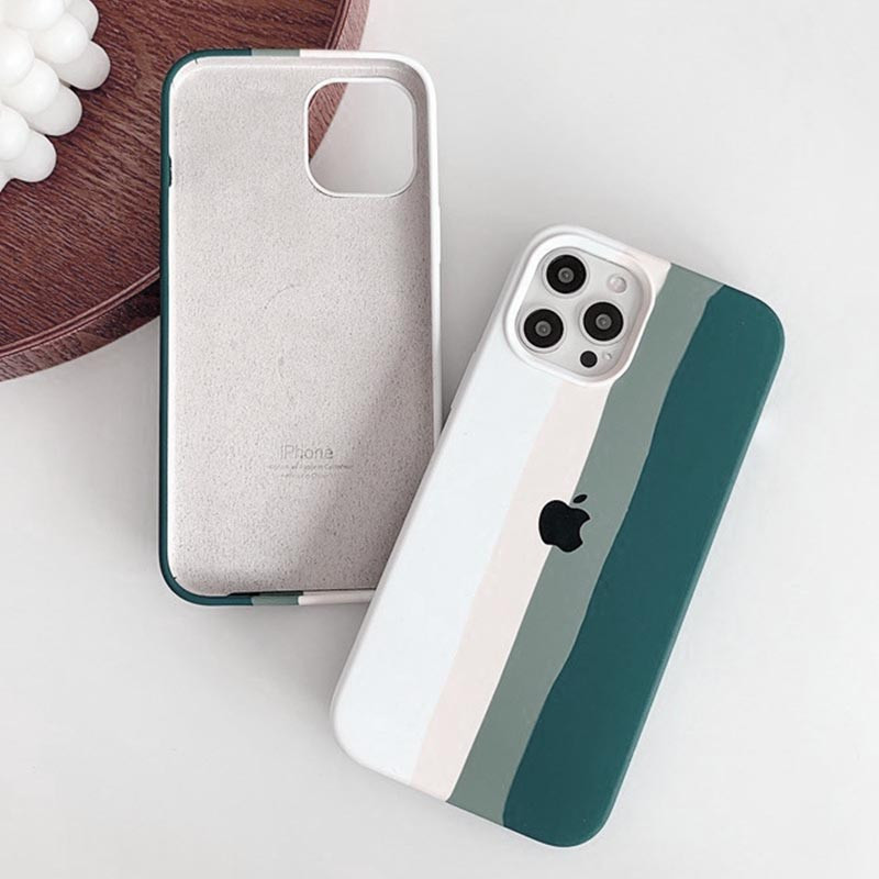 

Чохол Silicone case Full Rainbow для iPhone 12 Pro (Білий / Зелений) 1164796