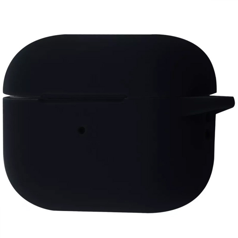 Силиконовый футляр New с карабином для наушников Airpods Pro 2 / Pro (Черный / Black)