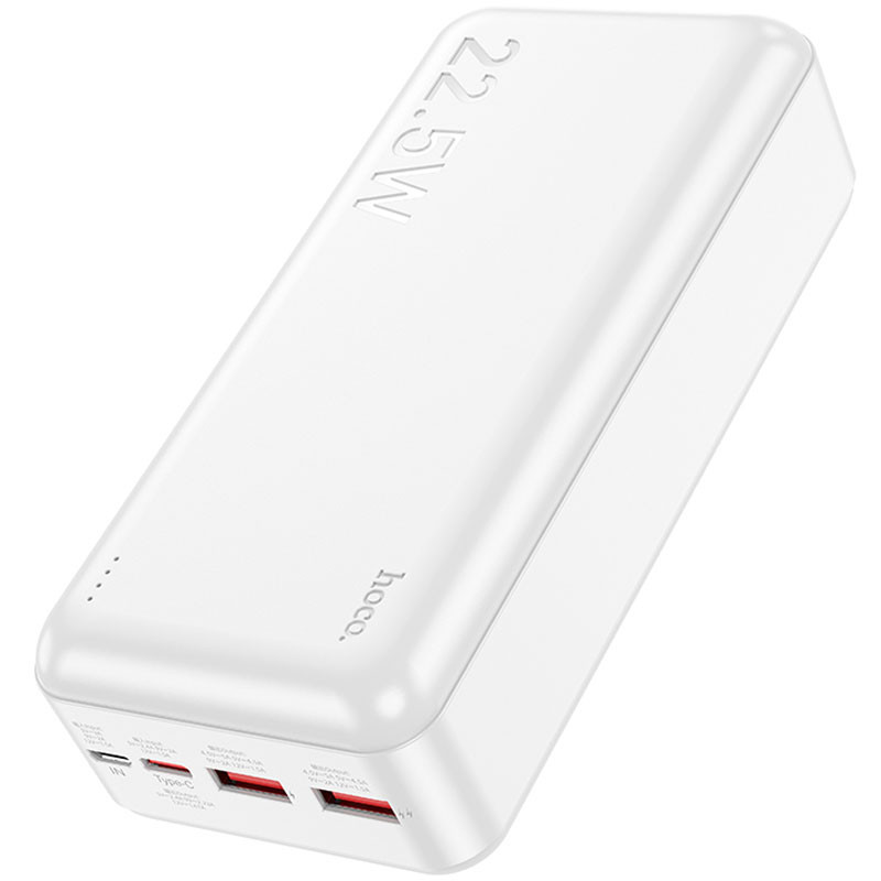 Фото Портативний зарядний пристрій Power Bank Hoco J101B Astute PD20W+22.5W 30000 mAh (Білий) на vchehle.ua
