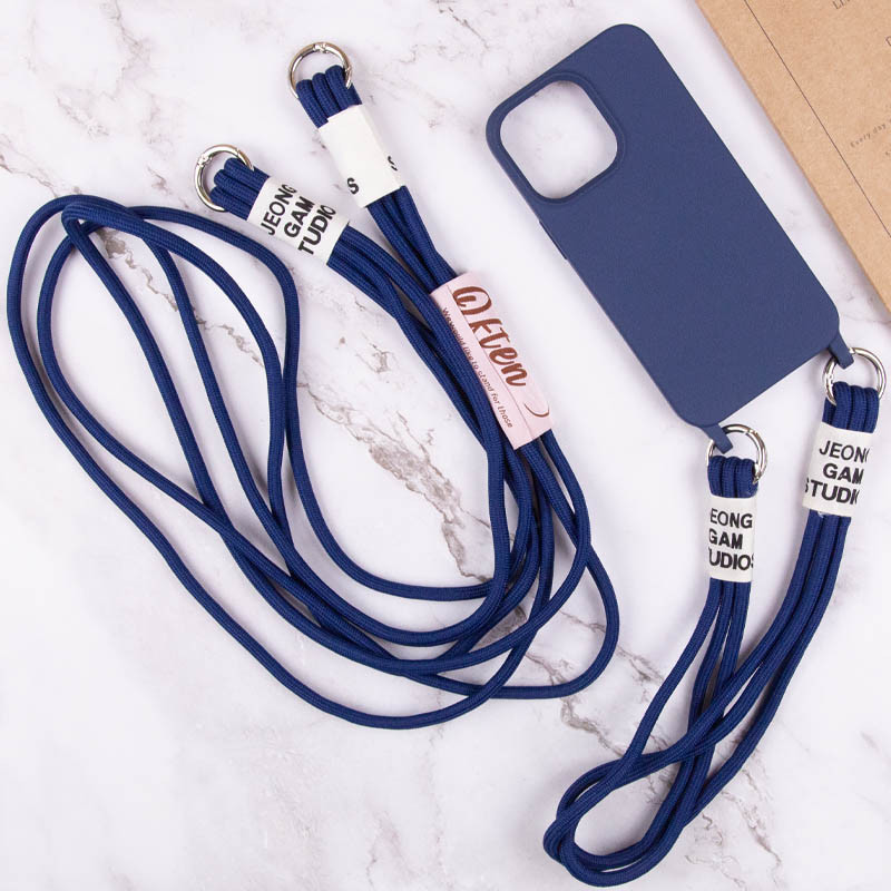 Замовити Чохол TPU two straps California на Apple iPhone 13 (6.1") (Темно синій / Midnight blue) на vchehle.ua