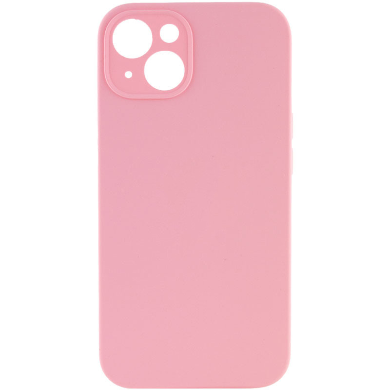 Чохол Silicone Case Full Camera Protective (AA) NO LOGO на Apple iPhone 14 (6.1") (Рожевий / Light pink)