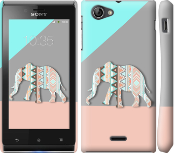 

Чохол Візерунчастий слон на Sony Xperia J ST26i 224736