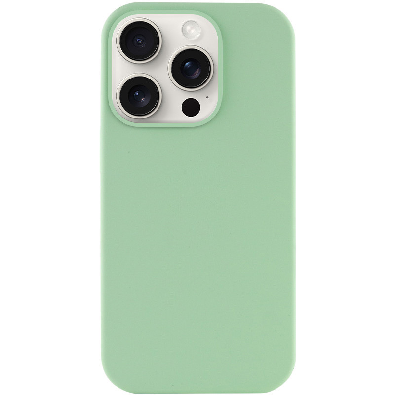 Чехол Silicone Case Full Protective (AA) NO LOGO для Apple iPhone 14 Pro (6.1") (Зеленый / Pistachio)