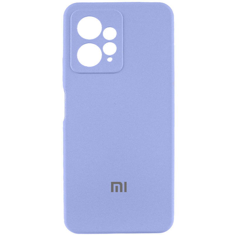 Чехол Silicone Cover Lakshmi Full Camera (AAA) with Logo для Xiaomi Redmi Note 12 4G (Сиреневый / Dasheen)