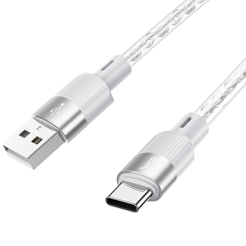 Фото Дата кабель Hoco X99 Crystal Junction USB для Type-C (1m) (Gray) в маназині vchehle.ua