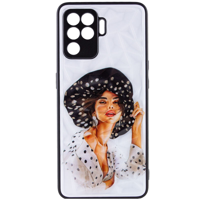 Фото TPU+PC чехол Prisma Ladies для Oppo Reno 5 Lite (Girl in a hat) на vchehle.ua