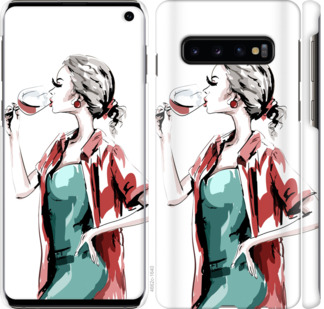 

Чохол Дівчина з келихом на Samsung Galaxy S10 841297