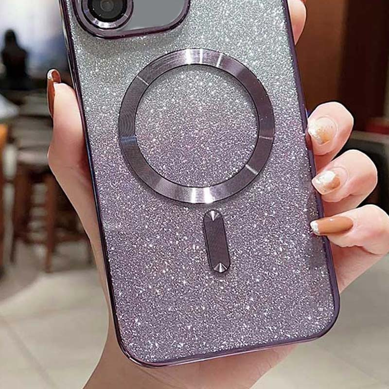 Фото TPU чохол Delight case with Magnetic Safe з захисними лінзами на камеру на Apple iPhone 13 mini (5.4") (Фиолетовый / Purple) на vchehle.ua