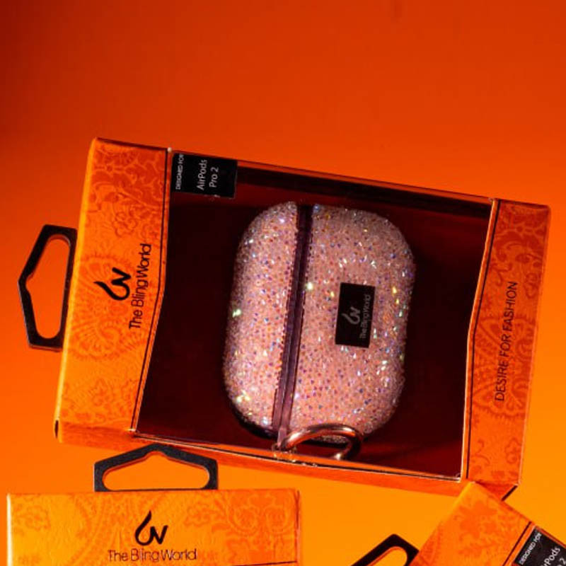 Фото TPU чохол Bling World Rock Diamond на наушников AirPods 3 (Рожевий) на vchehle.ua