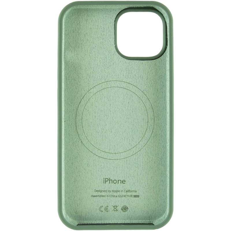 Фото Чохол Silicone Case Full Protective (AA) with Magnetic Safe на Apple iPhone 12 Pro Max (6.7") (Зелений / Pine green) в маназині vchehle.ua