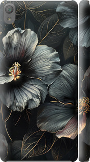 Чохол Чорні квіти на Sony Xperia E5 F3311