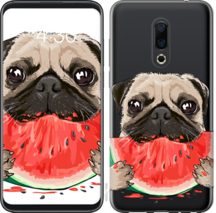 

Чохол Мопс і кавун на Meizu 16 Plus 843698