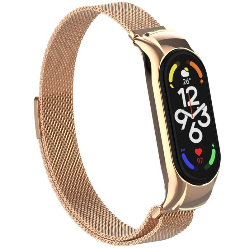 Фото Ремінець Milanese Loop Design для Xiaomi Mi Band 7 (Pink Gold) в маназині vchehle.ua