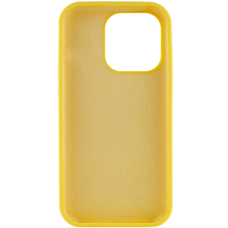 Фото Чехол Silicone Case Full Protective (AA) NO LOGO для Apple iPhone 16 Pro (6.3") (Желтый / Yellow) на vchehle.ua