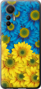Чехол Жёлто-голубые цветы для Xiaomi 12 Lite