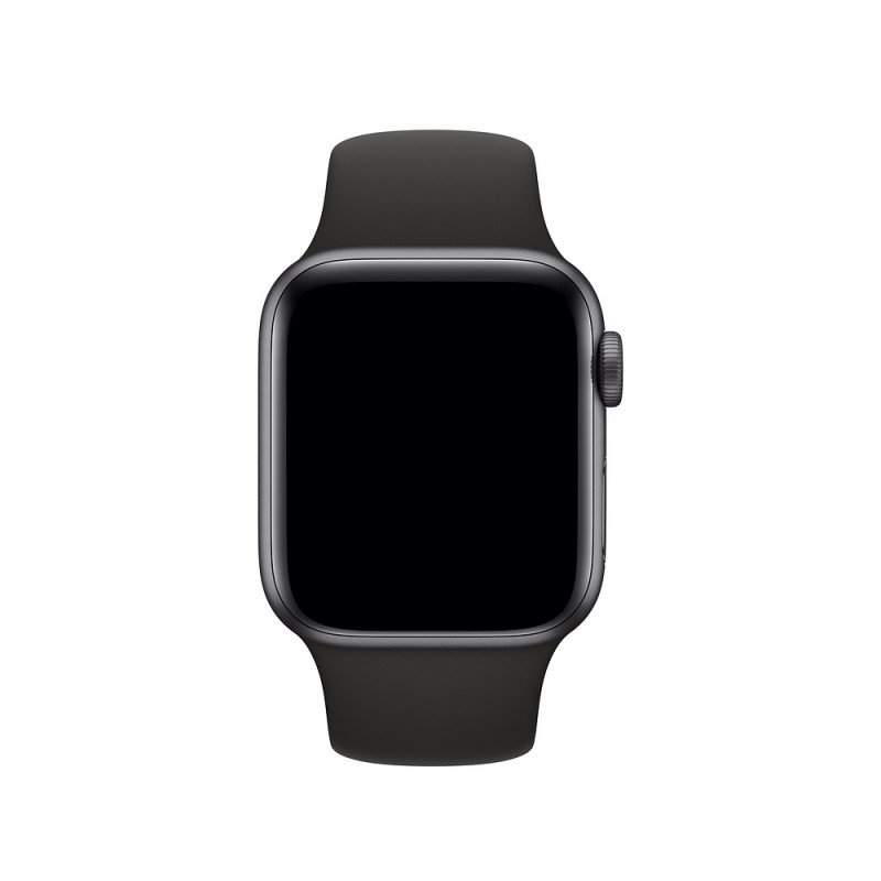 Фото Силіконовий ремінець на Apple Watch 42(ser.1-3)/44/45/46/49mm (Чорний) на vchehle.ua