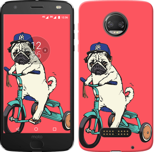 

Чехол Мопс на велосипеде для Motorola Moto Z3 Play 671044