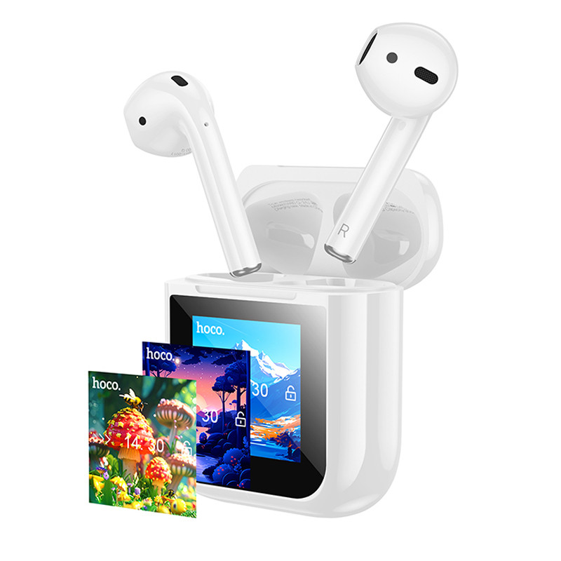 Бездротові TWS навушники Hoco EW80 Magnificent with Touch Screen (White)