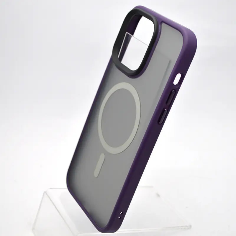 Купити TPU+PC чохол Metal Buttons with Magnetic Safe на Apple iPhone 14 Pro Max (6.7") (Темно-фіолетовий) на vchehle.ua