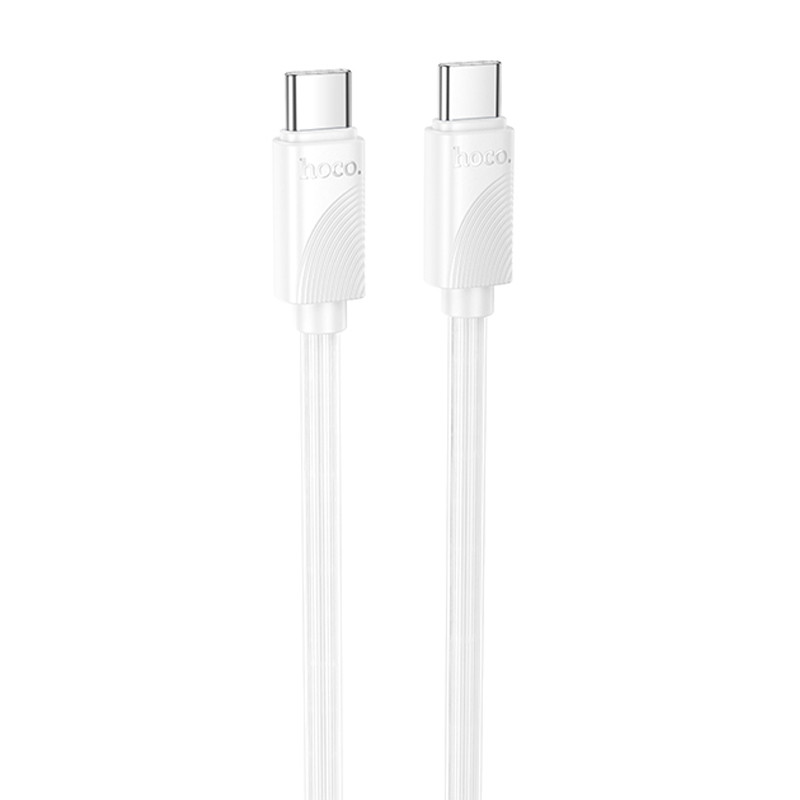 Дата кабель Hoco X114 Energy Type-C to Type-C 60W (1m) (White)