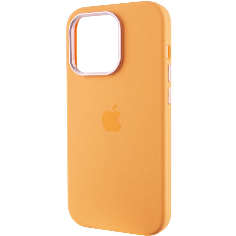 Фото Чохол Silicone Case Metal Buttons (AA) на Apple iPhone 14 Pro (6.1") (Эстетический дефект / Помаранчевий / Marigold) в маназині vchehle.ua