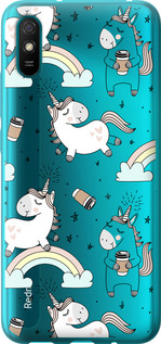 

Чехол Единорог и кофе для Xiaomi Redmi 9A 1607265
