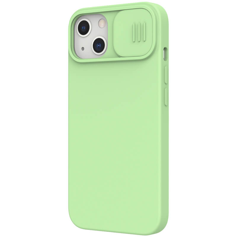 Фото Силиконовая накладка Nillkin Camshield Silky Magnetic для Apple iPhone 14 (6.1") (Мятный) в магазине vchehle.ua