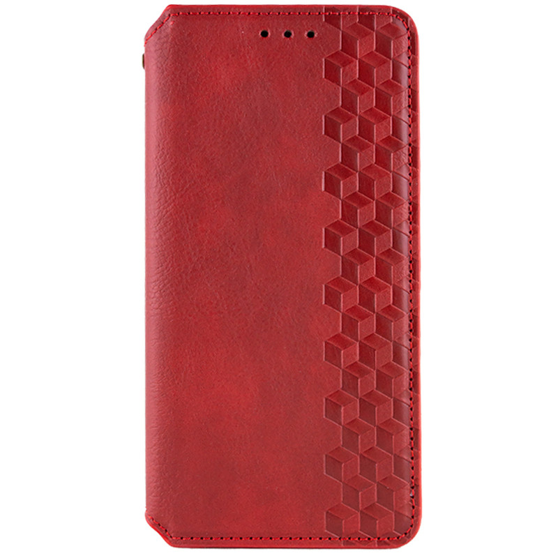 Кожаный чехол-книжка GETMAN Cubic (PU) для Apple iPhone X / XS (5.8") (Красный)
