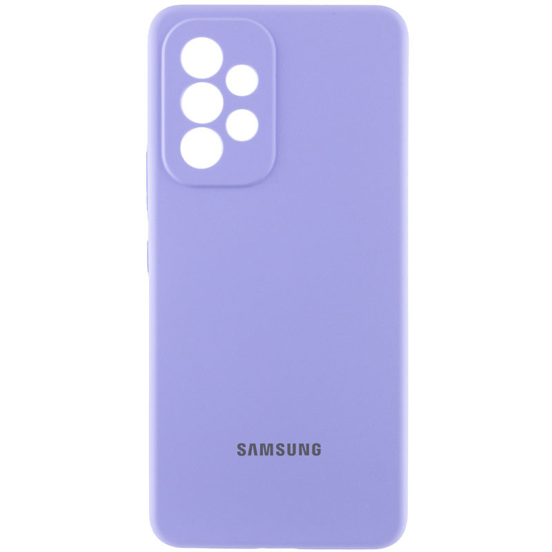 Чехол Silicone Cover Lakshmi Full Camera (AAA) with Logo для Samsung Galaxy A53 5G (Сиреневый / Dasheen)