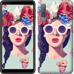 

Чохол Дівчина з квітами на Samsung Galaxy A7 (2018) A750F 679192