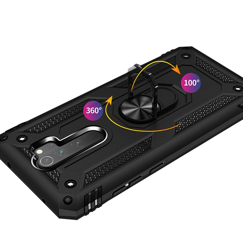 Купити Ударостійкий чохол Serge Ring for Magnet на Xiaomi Redmi Note 8 Pro (Чорний) на vchehle.ua