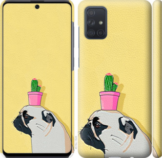 

Чехол Мопс с кактусом для Samsung Galaxy A71 2020 A715F 879766