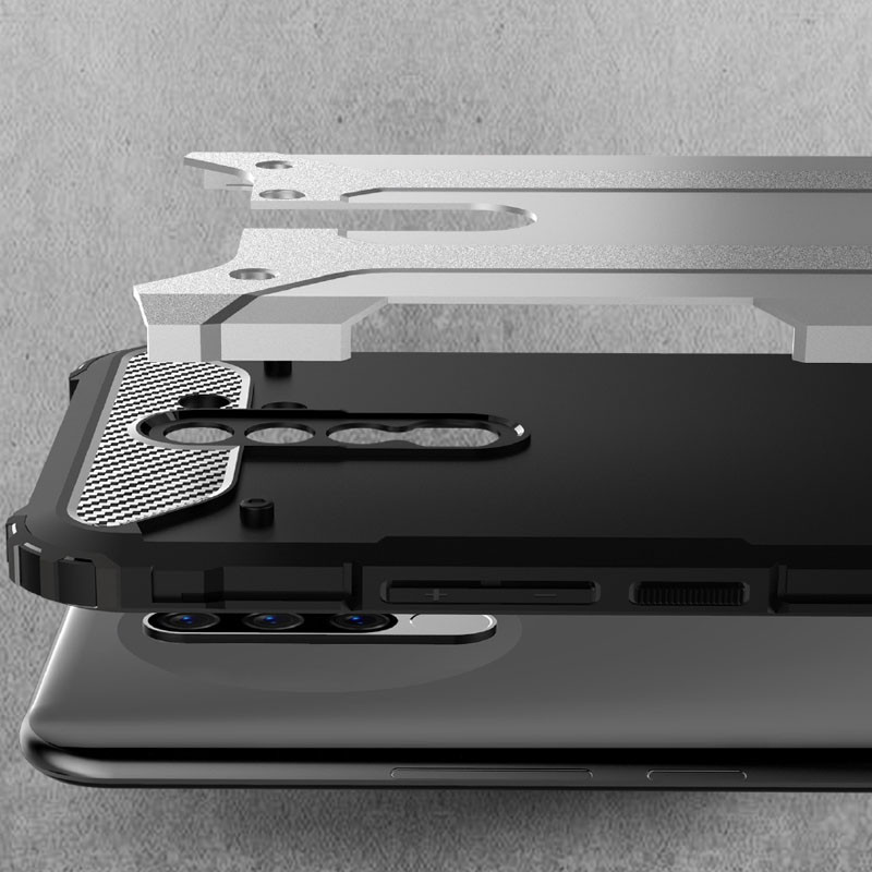 Купити Броньований протиударний TPU+PC чохол Immortal на Xiaomi Redmi 9 (Срібний) на vchehle.ua