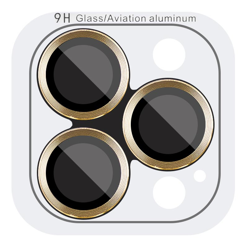 Захисне скло Metal Classic на камеру (в упак.) на Apple iPhone 12 Pro / 11 Pro / 11 Pro Max (Золотий / Gold)