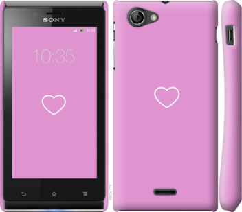 

Чехол Сердце 2 для Sony Xperia J ST26i 912316