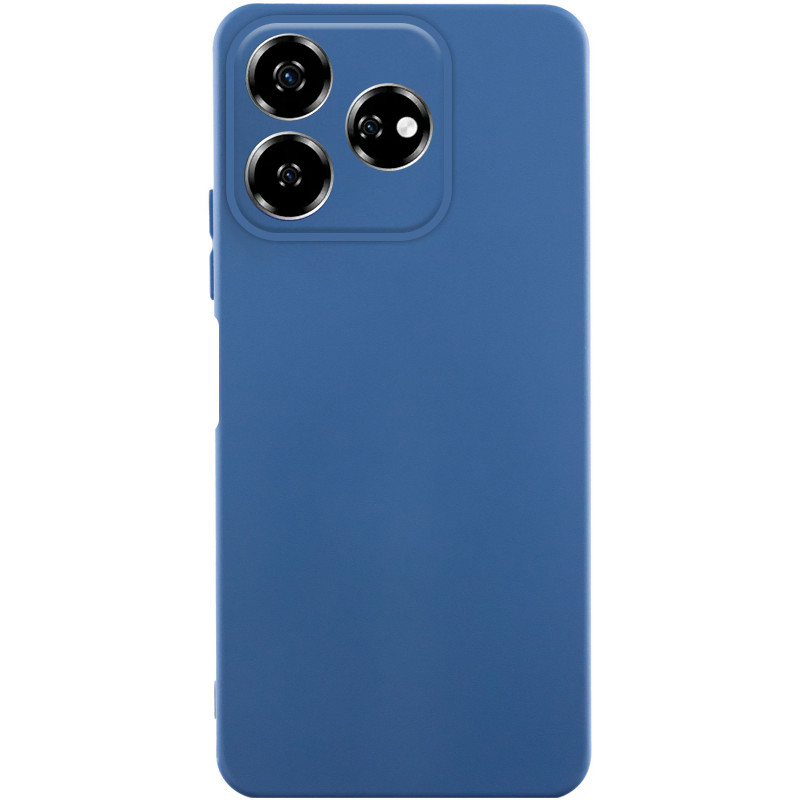 Чехол TPU GETMAN Liquid Silk Full Camera для ZTE Nubia V60 (Синий / Navy blue)