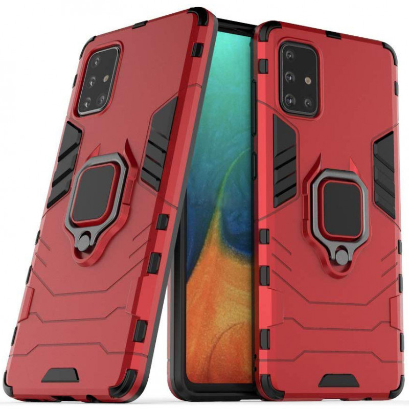 Фото Ударостійкий чохол Transformer Ring for Magnet на Samsung Galaxy A71 (Червоний / Dante Red) в маназині vchehle.ua