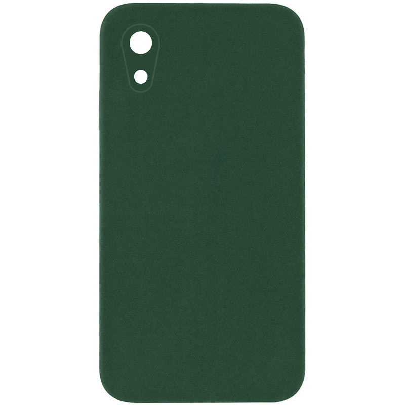 Silicone Case Square Full Camera Protective (AA) NOLOGO на Apple iPhone XR (6.1") (Зелений / Cyprus Green)