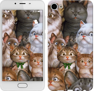 

Чехол коты для Meizu U10 476526