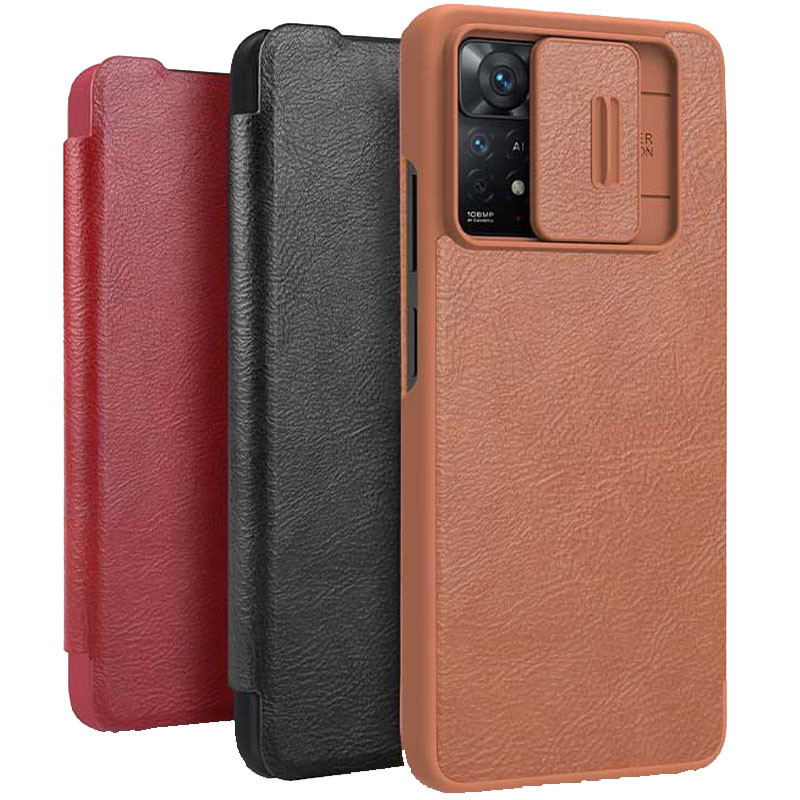 Кожаный чехол-книжка Nillkin Qin Pro Camshield для Xiaomi Redmi Note 11 Pro 4G/5G / 12 Pro 4G