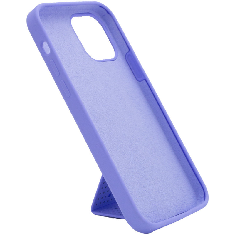 Фото Чохол Silicone Case Hand Holder на Apple iPhone 12 Pro Max (6.7") (Бузковий / Dasheen) в маназині vchehle.ua