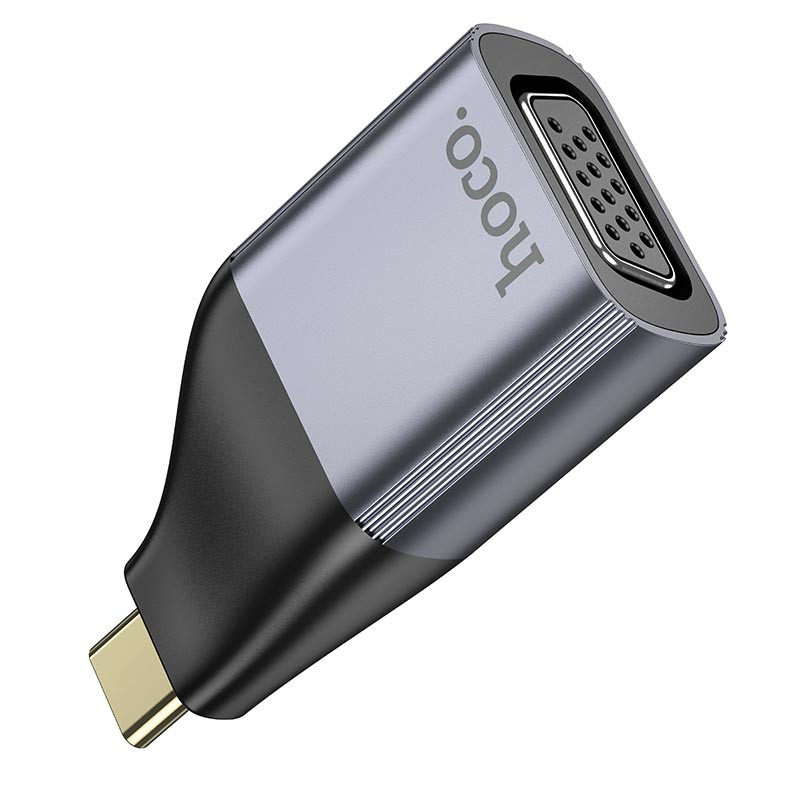 Фото Переходник Hoco UA34 Type-C to VGA (Metal grey) на vchehle.ua