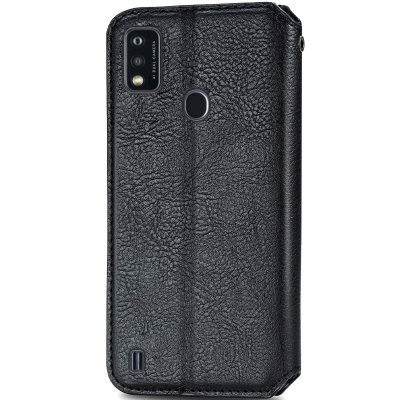 Фото Кожаный чехол-книжка GETMAN Cubic (PU) для ZTE Blade A51 (Черный) в магазине vchehle.ua