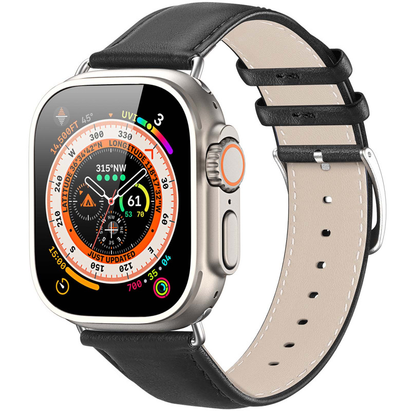 Ремешок Dux Ducis Leather Strap Classic для Apple Watch 38/40/41/42mm(ser.10) (Black)