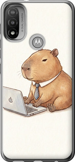 Чехол Funny Capybara CEO Working для Motorola E20