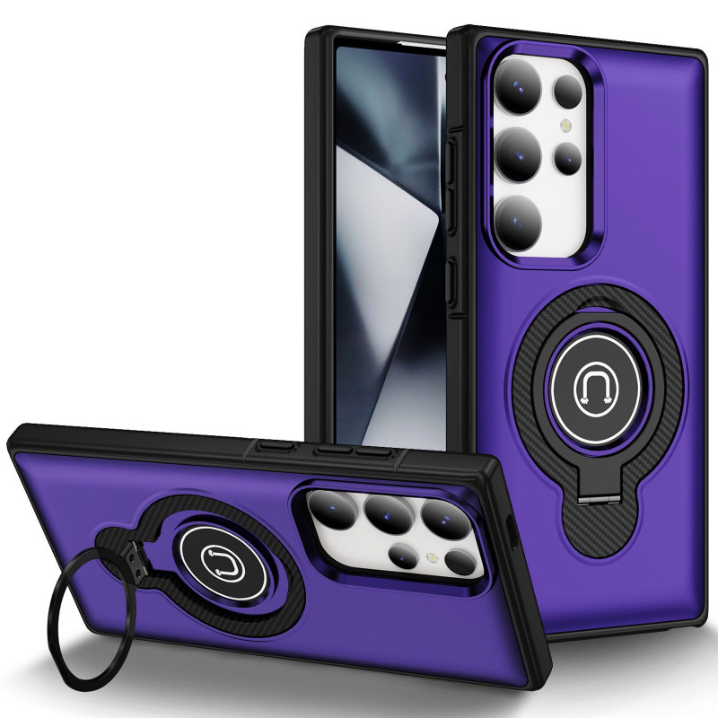 TPU+Textured PC Magnet для Samsung Galaxy S24 Ultra (Purple)