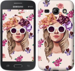 Чехол Девушка с цветами v2 для Samsung Galaxy Star Advance G350E