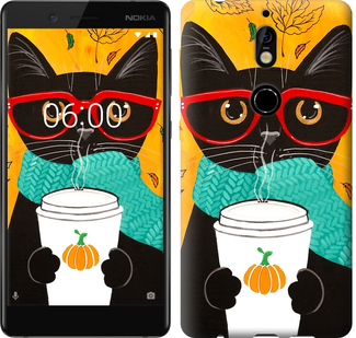 

Чохол Осінній кіт на Nokia 7 639907