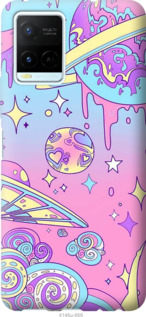Чехол Розовая галактика для Vivo Y21